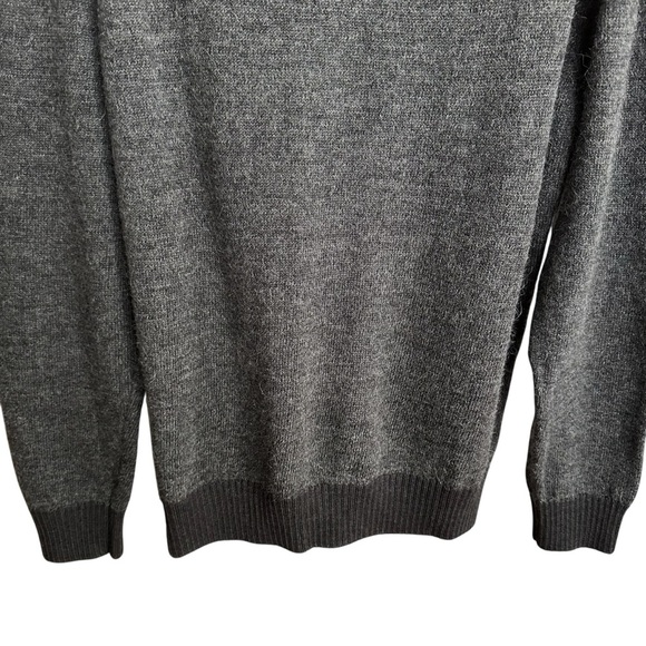 GRAN SASSO Vision Italian Wool Alpaca Gray Turtleneck Sweater Quiet Luxury L - Picture 8 of 13